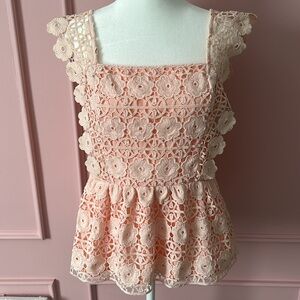 Light Pink Crochet Top